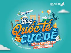 Bay quốc tế cực dễ cùng Bamboo Airways chỉ từ 116.000VNĐ Bay quốc tế cực dễ cùng Bamboo Airways chỉ từ 116.000VNĐ